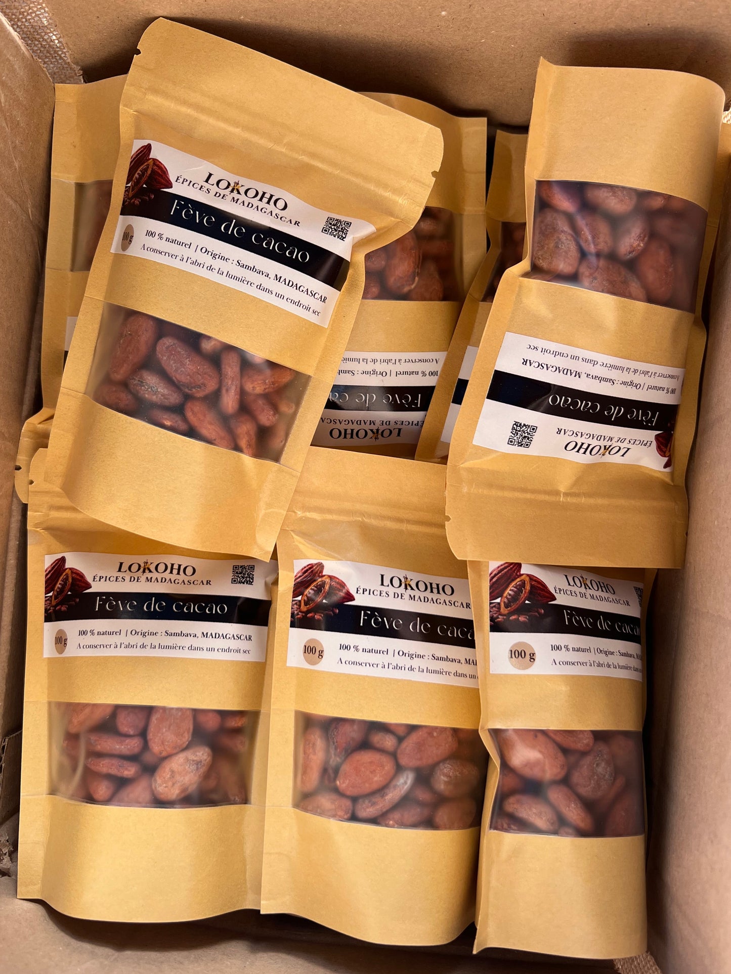 Fève de cacao non torréfiées